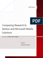 Comparing Research in Motion and Microsoft Mobile Solutions