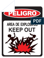 Danger UXO Sign [Spanish]