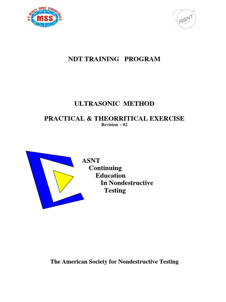 NDT Ultrasonic Training Program Guide | PDF | Nondestructive Testing ...