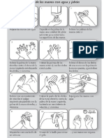 Pasos Del Lavado Manos Con Agua y Jabon.semana de La Higiene de Manos