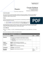 Course Syllabus: Week One: Psychological As A Science