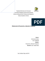 Historia de La Prevención y Atención Temprana