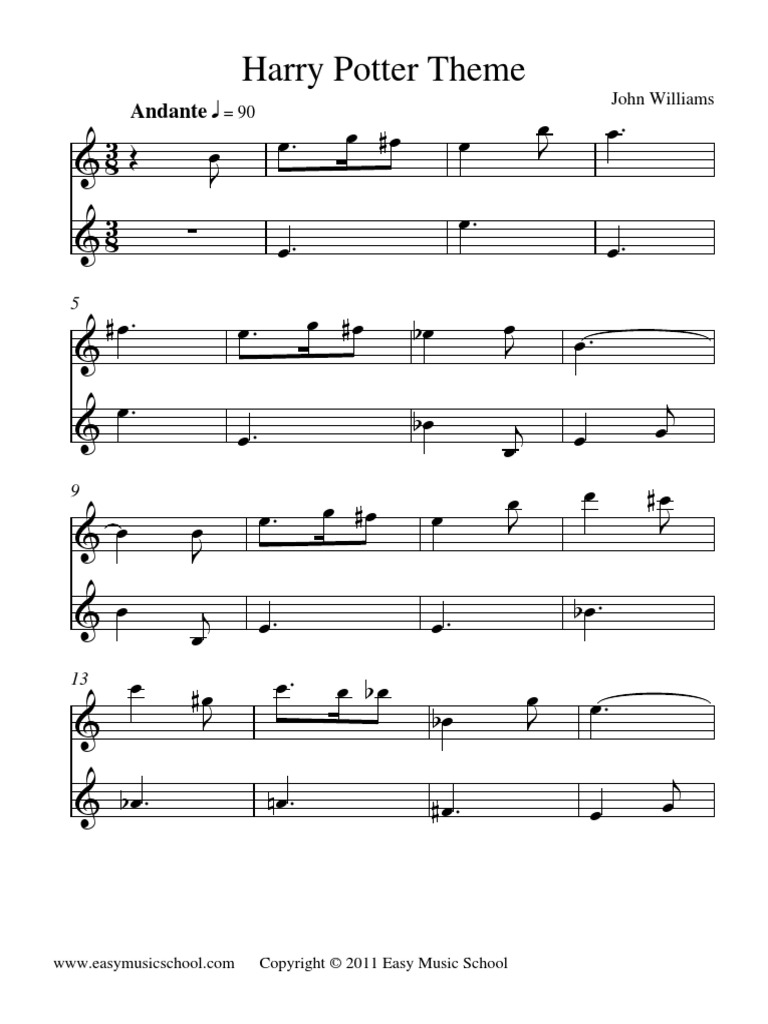 Harry Potter Theme Song Flute Easy