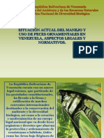 Situación Actual Del Manejo Y Uso de Peces Ornamentales en Venezuela, Aspectos Legales Y Normativos