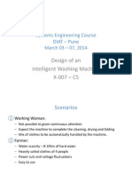 Design of An Intelligent Washing Machine X-007 - CS: Systems Engineering Course DIAT - Pune