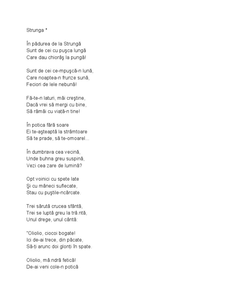 Strunga Vasile Alecsandri | PDF