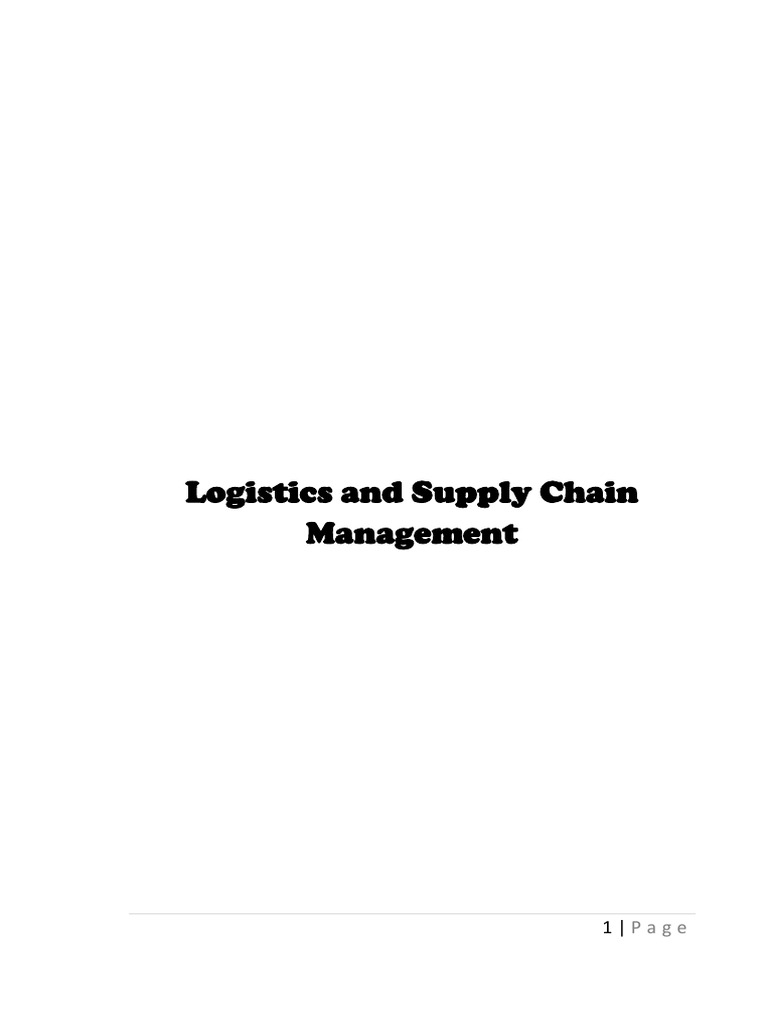 Marketing Logistics in Supply Chain Management | PDF | Logistics ...