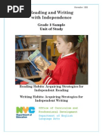 Reading and Writing With Independence: Grade 3 Sample Unit of Study