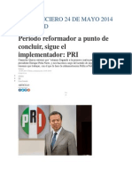 Noticia El Financiero 24 de Mayo 2014