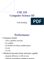CSE 219 Computer Science III: Code Profiling