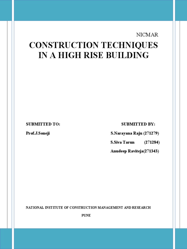 High-Rise Building Construction Techniques | PDF | Crane (Machine ...