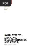 (UNGS2030) Chapter 1 - World Views Meaning, Characteristics and Kinds