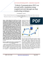 Impact of Inter Vehicle Communication (IVC) On Network and Road Traffic Simulation Using Bidirectional Coupled Network Through One Hop Broadcasting Technique