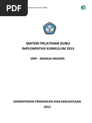 Materi Pelatihan Smp B Inggris Pdf