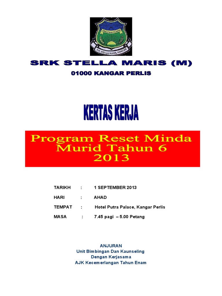 kertas kerja program kerjaya sekolah rendah