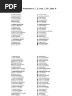 Font Awesome Cheatsheet s