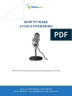 How to Make a Voice Over Demo