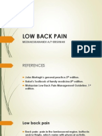 Low Back Pain: Meenakshianandi A/P Krishnan