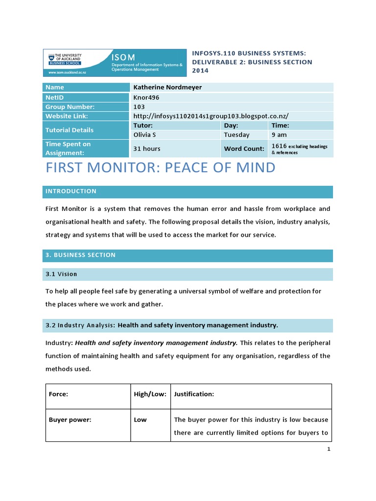 First Monitor: Health & Safety Management System | PDF | Business ...