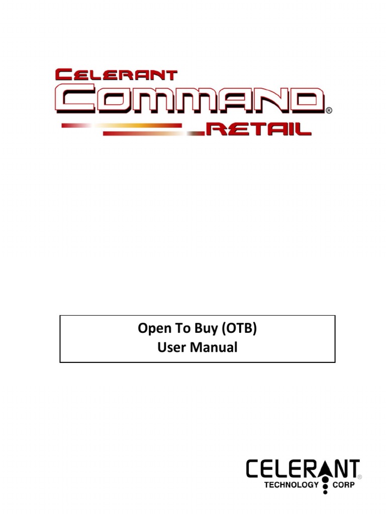 OTB User Manual V6.11 | PDF | Retail | Microsoft Excel