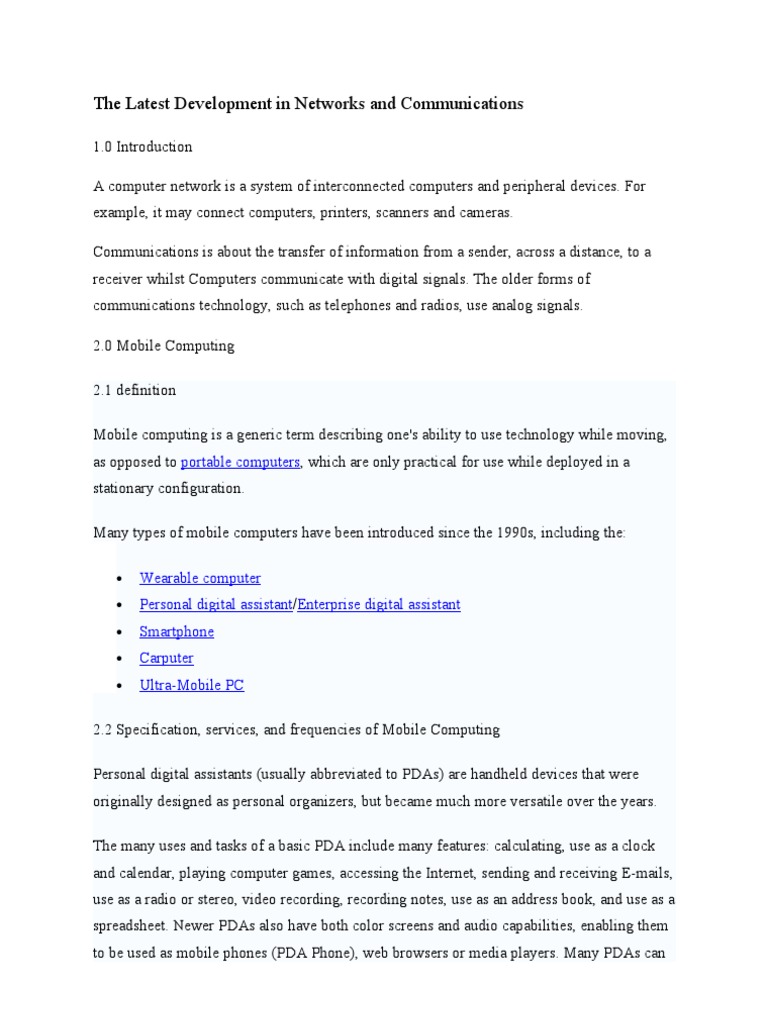 The Latest Development in Networks and Communications | PDF | Virtual ...