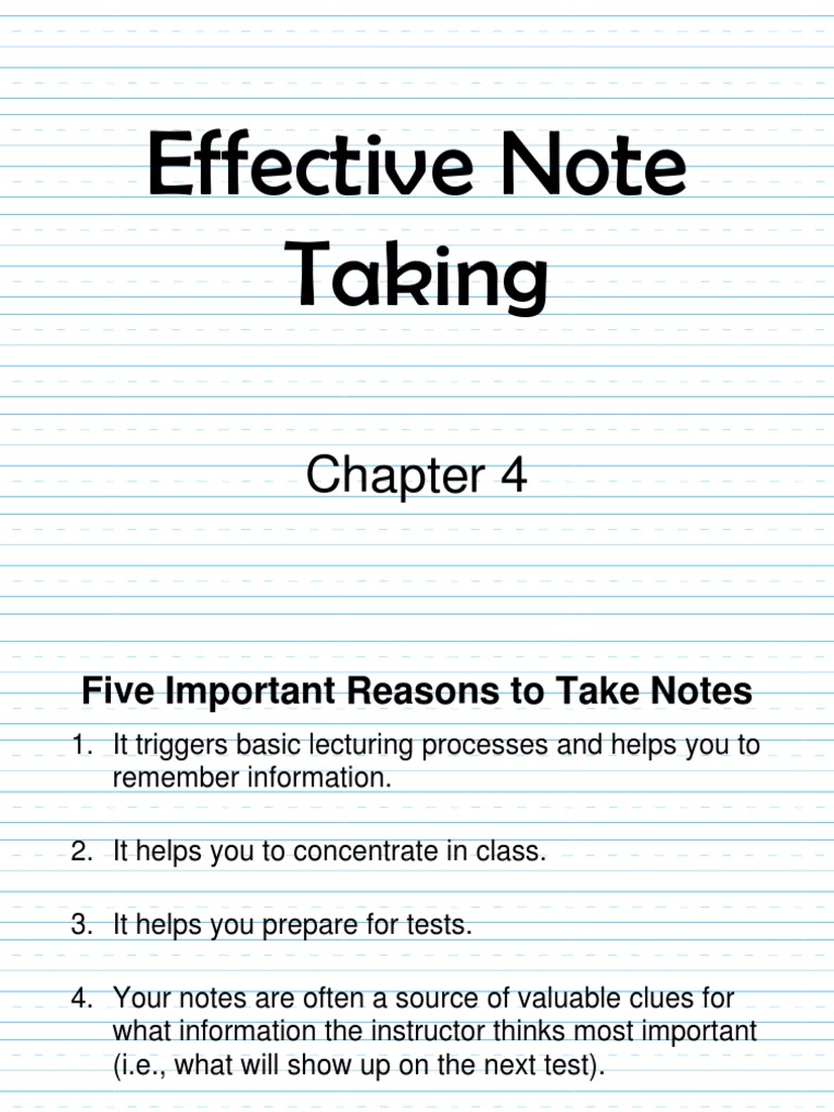 Effective Note-Taking Strategies | PDF