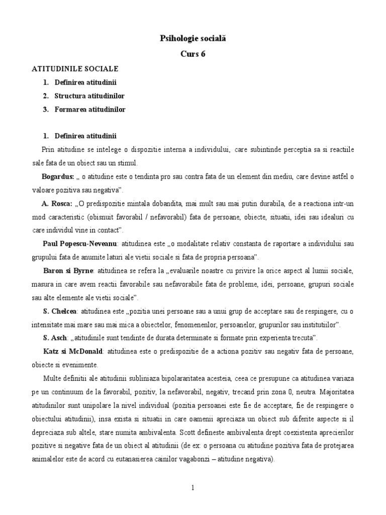 Atitudinile Sociale Pdf