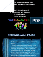 STRATEGI PERENCANAAN Dan MANAJEMEN PAJAK PERUSAHAAN