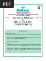 JEE Advanced 2014 Paper Solutions by Aakash