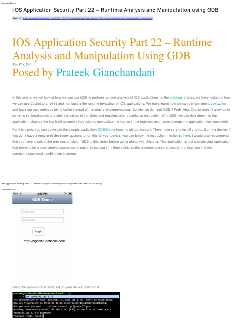 IOS Application Security Part 22 – Runtime Analysis and Manipulation