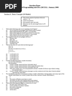 Question Paper Object Oriented Programming and Java (MC221) : January 2008