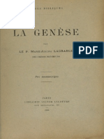 Marie Joseph Lagrange - Genèse - Etudes Bibliques - Paris 1905