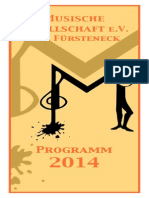 Jahresprogramm 2014 der Musischen Gesellschaft