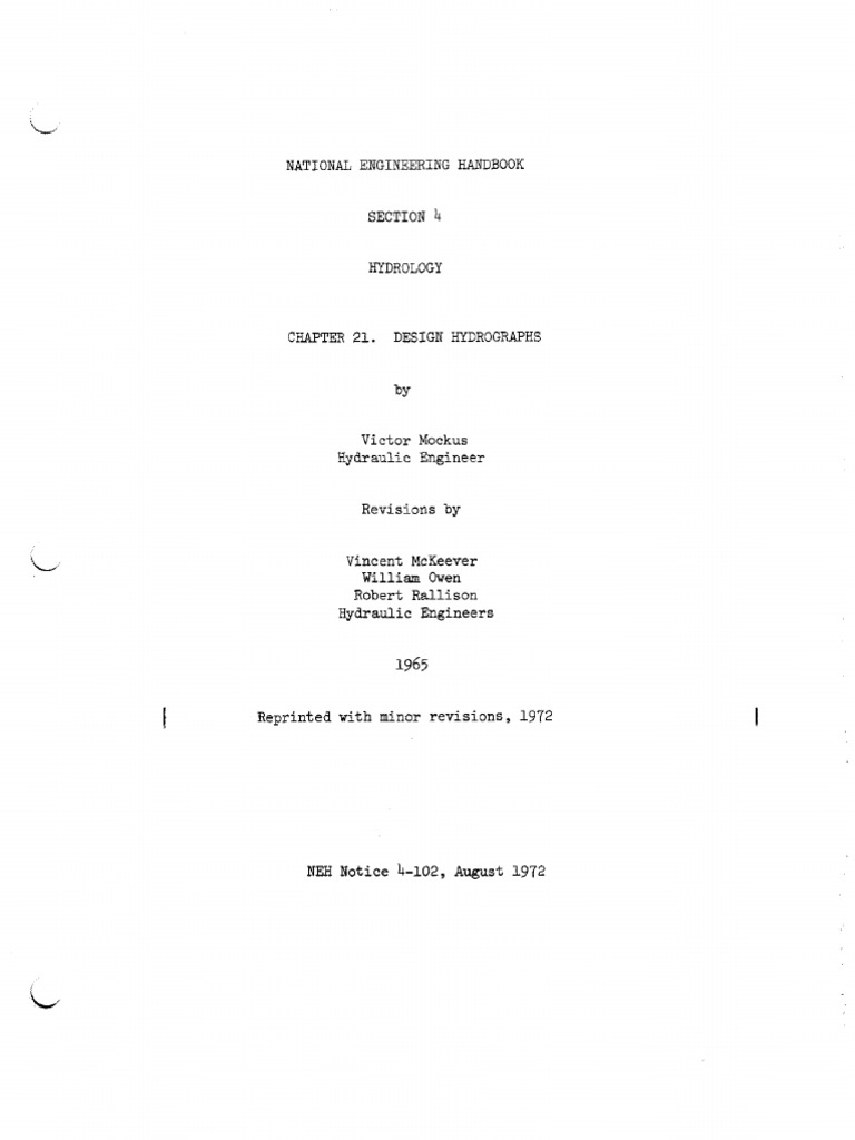 SCS National Engineering Handbook, Section 4: Hydrology visual data 6