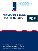 A Customs Guide For Travellers Entering The UK - Notice 1