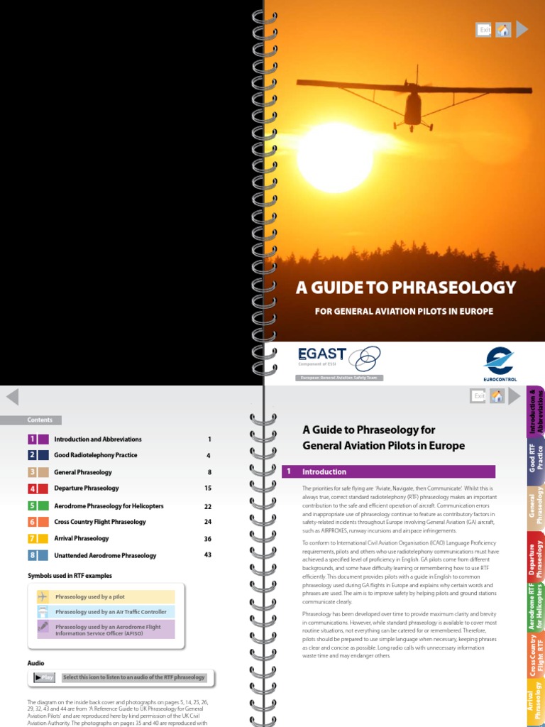 Phraseology Guide for GA Pilot in Europe Air Traffic Control Visual