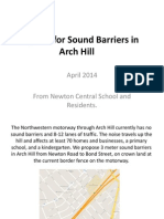 Sound Barrier Proposal For Arch Hill April 2014