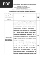 Fichamento_Preconceito, Estereótipos e Discr Iminação