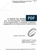 O Teste de Rorschach Na Avaliacao Psicologica Fundamentacao Validade e Estudo Normativo Na Populacao Portuguesa