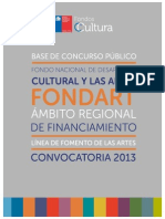 Fomento de Las Artes Fondart Regional