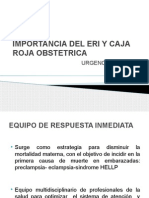 Importancia Del Eri y Caja Roja Obstetrica