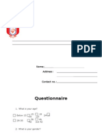 Tata Docomo Questionnaire