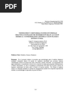 TENSIONES Y DEFORMACIONES EN PRESAS GRAVITACIONALES DE HORMIGON BAJO ACCION SISMICA CONSIDERANDO INTERACCION FLUIDO ESTRUCTURA