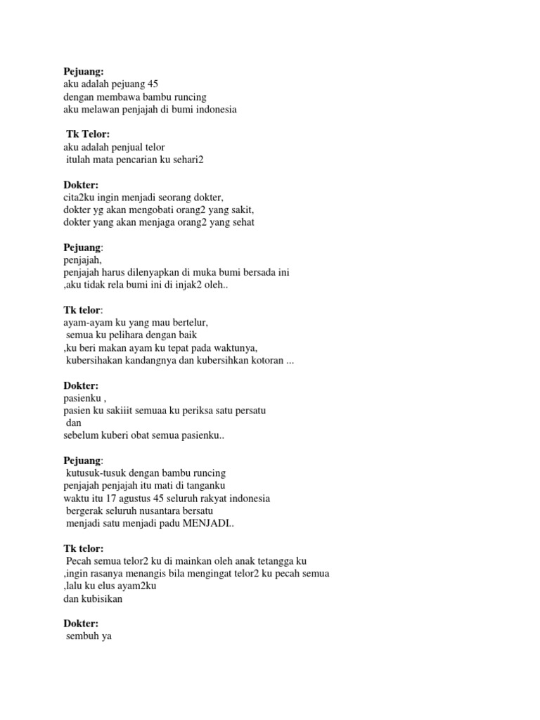 Puisi Berantai Lucu 5 Orang Nasi