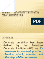 Durability of Concrete Expose to Weather Condition