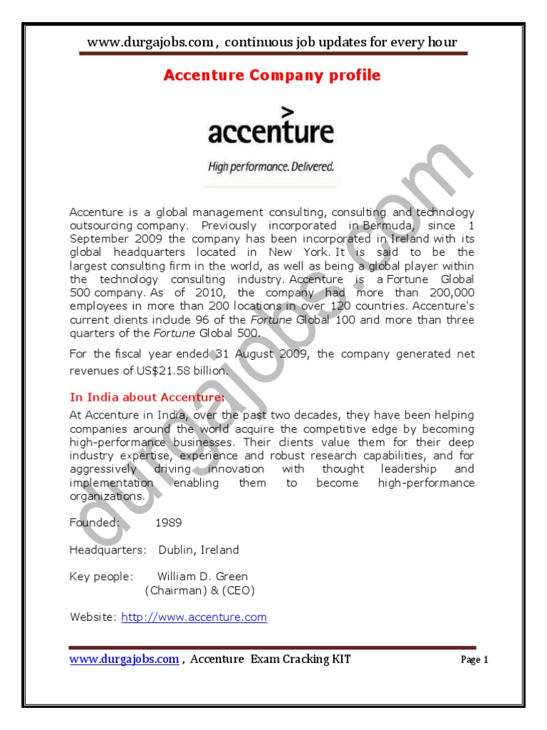 Accenture Exam Preparation Guide | PDF | Central Processing Unit ...
