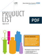 Moorfields Pharmaceuticals Product List