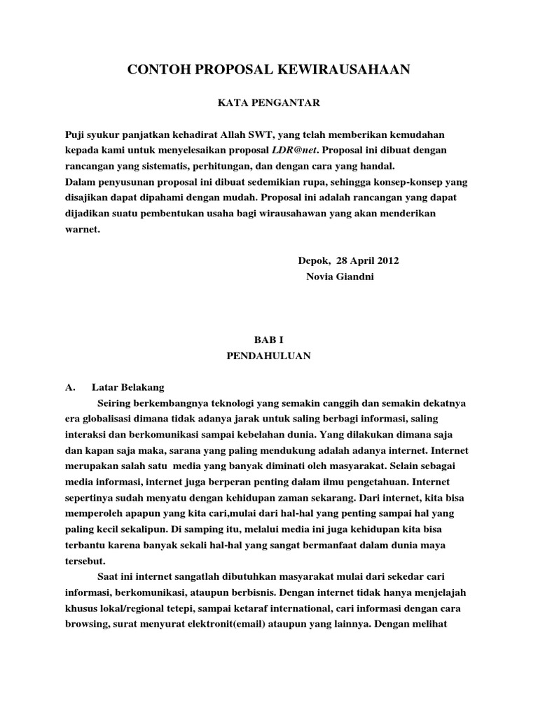 Business Plan Teknologi