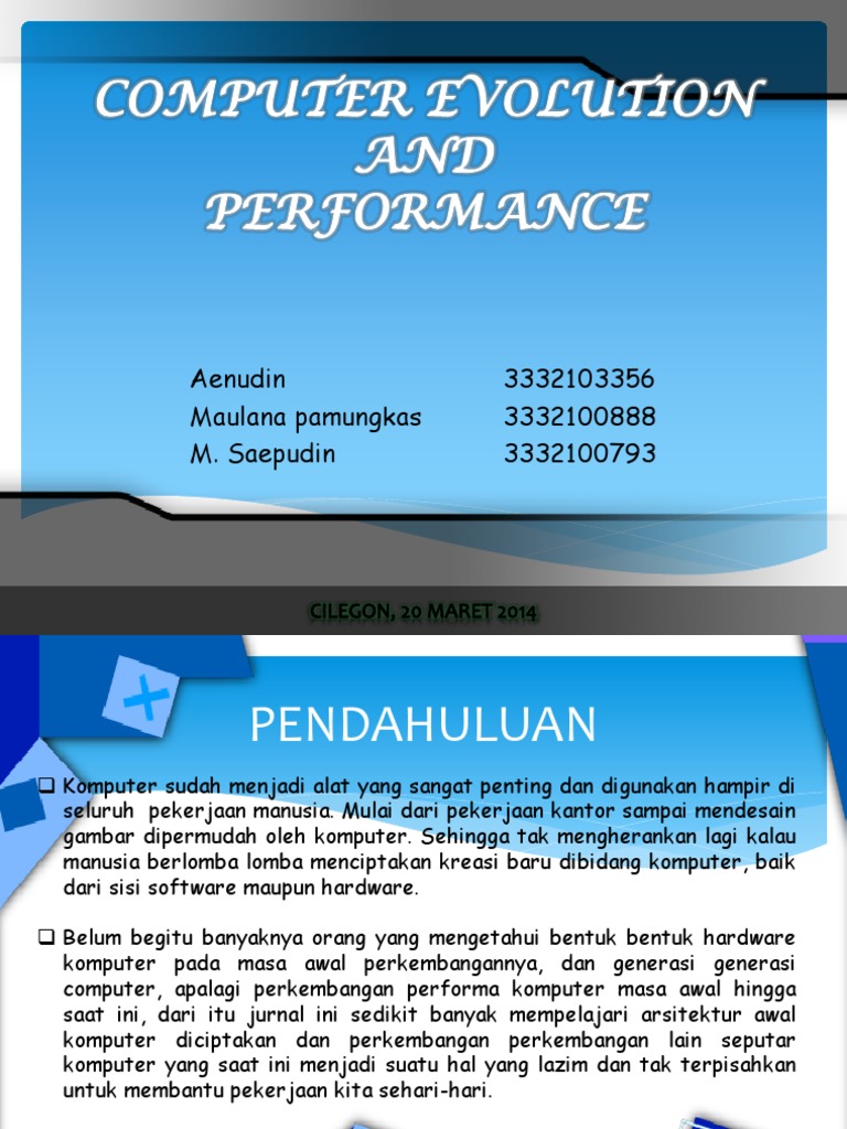 Evolusi dan Performa Komputer | PDF | Seni | Teknologi & Rekayasa