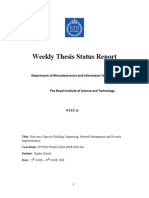 Weekly Thesis Status Report: Department of Microelectronics and Information Technology